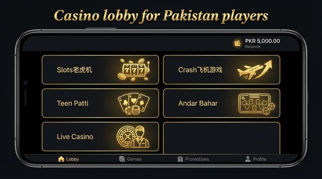Lobby view of luck33 for Pakistan users - 4